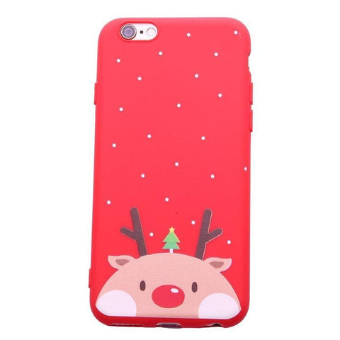 Slim Christmas Elk Soft TPU Silicone Back Case Cover For iPhone